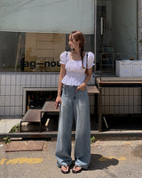 Pre wide denim pants