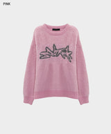 Wing angora touch knit
