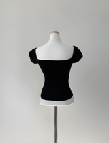 Hacken Ribbon Lace Top (black)