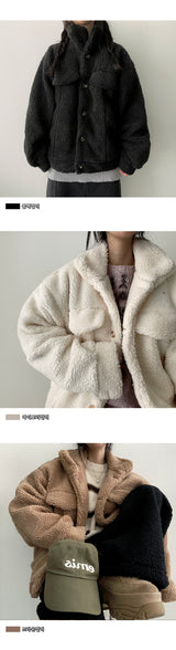 Vanin high neck soft wool jacket