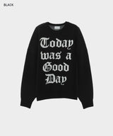 Lettering oversize heavy knit