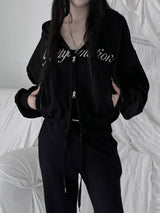 pretty emotion hooded zip-up (2color)