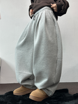 SWEAT BALLOON BACK POINT LONG PANTS🤎🖤🩶3COLOR