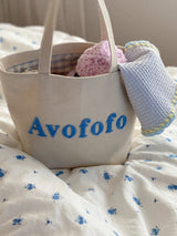 Signature canvas check tote bag