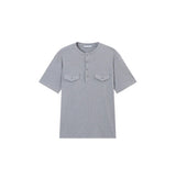 [S/S] プリーツポケットヘンリーネックTシャツ(3color)