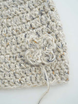 Clover Broach Beanie - L/Grey