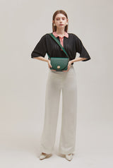 ISLE MINI CROC ショルダーレザーバッグ / Wani Green