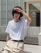[LANARCH] ベーシックUネック半袖Tシャツ