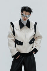 Silk Velvet Contrast Pocket Jacket