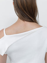 (T-7061)UNBALANCE ONE OFF SHOULDER KNIT