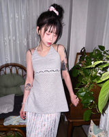 (2color) Wave Flower Lace Sheer Wrap Skirt