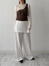 ウィークリー テンセル シースルー ロングスリーブ Tシャツ