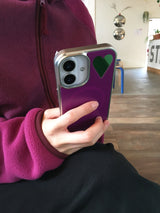 Miracle Magsafe Mirror Silver Glass Bumper Case(Purple)