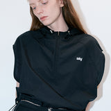 Drawstring hoodie black