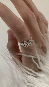 Minimi silver balls ring(open ring)