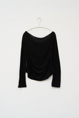 (W) Drape Hooded Top