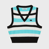 Stripe knit vest