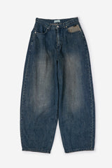 Morgan reverse pocket wide denim pants