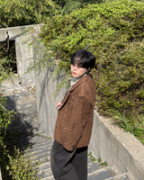 リス スエード ブレザー ジャケット