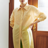 ダブルリップシャツワンピース (yellow)