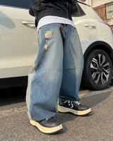 CT カラーブロックバルーンデニムパンツ