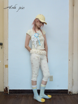 SS26 プリント Tシャツ ウィズ ラッフルド トリム