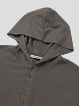 Henley Neck Hood Knit