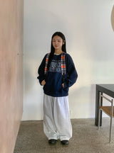 Maom Embroidered Banding Training Brushed Pants