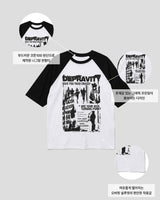 パンク ラグラン 半袖Tシャツ