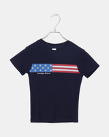 ターミルアメリカンフラッグプリント半袖Tシャツ