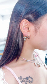 Moonstone ribbon earring
