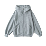 Daily High-Neck Basic Hood Zip-Up