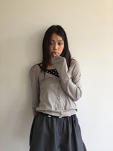 Bone Silk V Cardigan (2color)