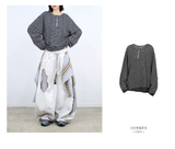 RELABEL (Daylight Fade) デタッチャブルクロスパネルストライプパッチワークディストレスハンドステッチヘビーダーティウォッシュバスルームトラウザーズ