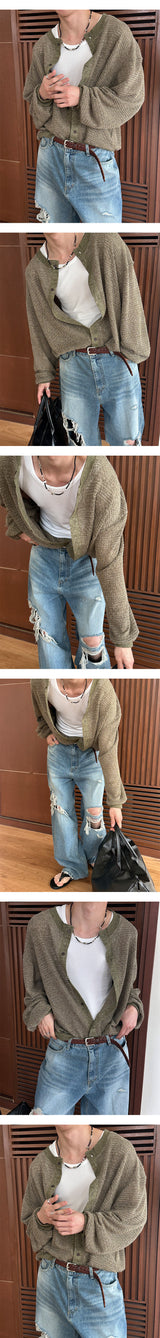 [Unisex] Ethnic see through cardigan(3color)