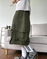 Nylon Cargo Bermuda Pants