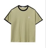 タニエンブロイダリーパターンワッフルトラックボクシーフィット半袖Tシャツ