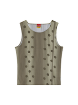 1/2 S CLEF DOT PLEATS SLEEVELESS (BEIGE)