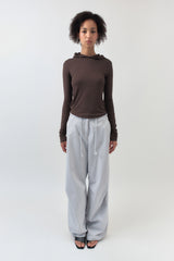 Comfort Slim Hoody / Brown