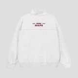 RED FONT QUARTER-ZIP SWEATSHIRT