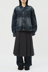 (W) Belted Pleats Skirt (2color)