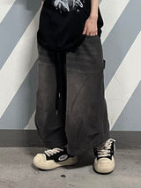 panel denim carpenter pants