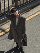 HANDMADE/wool 70% KESTI マキシダブルコート