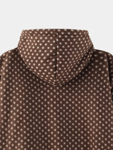 Dot fleece hood zip-up