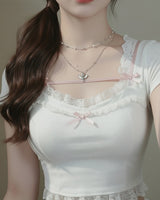 Baby Angel Layered Necklace - Silver ver.
