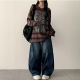ENK Hip Street Dangara Ribbed Long Sleeve T-shirt