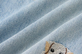 PUPPY EMBROIDERED CURVED DENIM code 26225