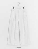 Tsukio Pintuck Cotton Wide Pants