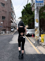  COTTON SLIM CAPRI PANTS