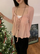 Rozy Babydoll Flare Ribbed Long Sleeve Tee